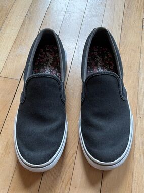 Eddie Bauer Black Slip-On Canvas Loafers